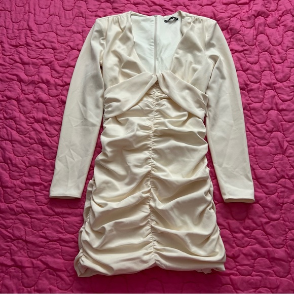 {Zara} Draped Long Sleeve Dress • L - Picture 5 of 16